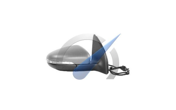 Exterior mirror el. complete right primed heated aspherical el. folding memory ground light 13 pin suitable for Golf 6 2009-2012