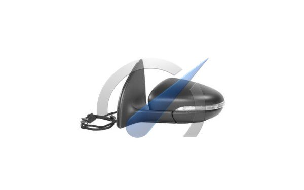 Buitenspiegel elek. volledig links zwart verwarmd asferisch 6 pin geschikt voor Golf 6 2009-2012