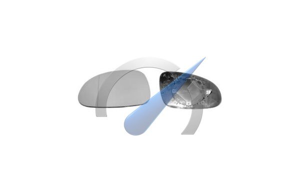Right mirror glass aspherical heated suitable for Golf 5 (estate) Passat 2004+