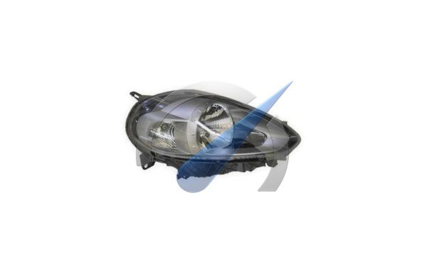 Punto Evo Headlight right dark H4 with electric motor