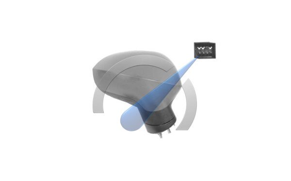Ibiza Exterior mirror electric complete right primed heated 5 pin