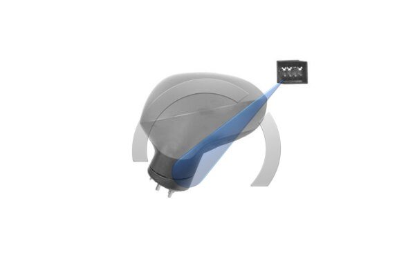 Ibiza Exterior mirror electric complete left primed heated 5 pin