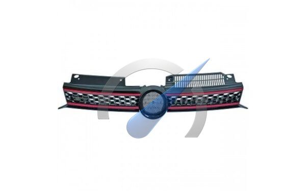 Calandre supérieure rouge compatible avec Golf 6 GTI 2009-2012