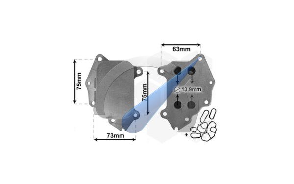 Refroidisseur d'huile pour moteur C1 P107 P206+ P208 DS3 Nemo