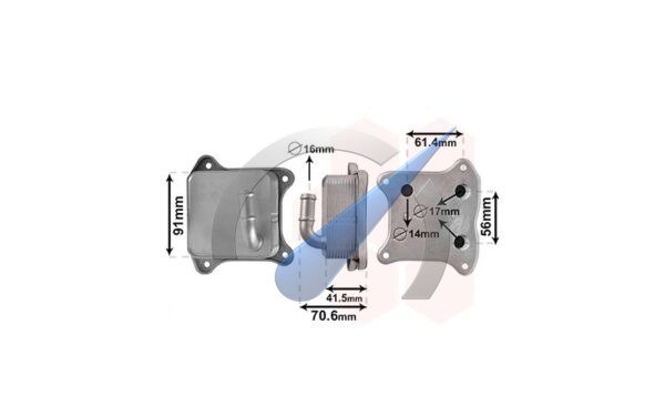 Enfriador de aceite de motor apto para Polo 6R 2009-2014