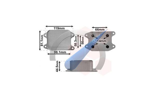 Oil cooler for automatic transmission suitable for Polo 6C 2014-2017