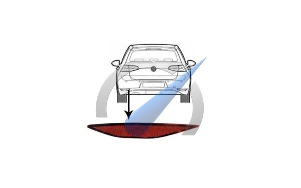 Left reflector suitable for Golf 7 2012-2017