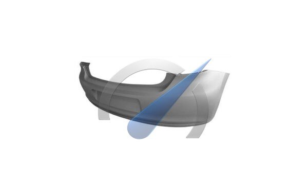 Pare-chocs arrière apprêté compatible avec Polo 6R 2009-2014