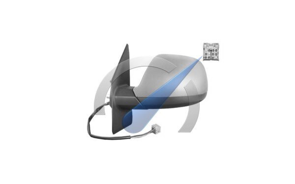 T5 Electric exterior mirror full left primer electrically folding heated 9 pin