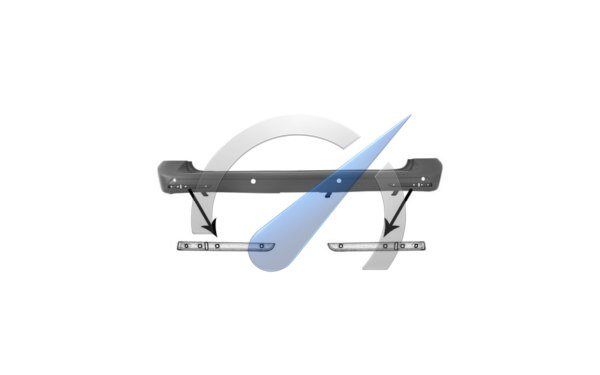 T5 from 5/2012-5/2013 Rear bumper light grey with PDC