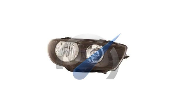 Right headlight H7 + H7 with electric motor suitable for Scirocco up to 2014