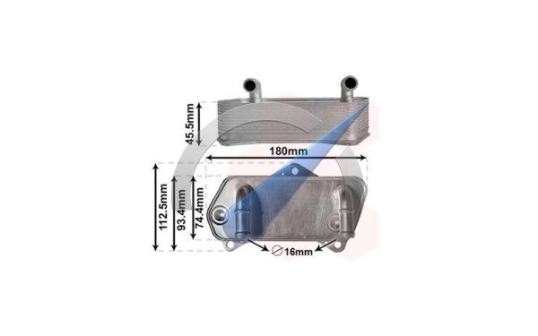 Enfriador de aceite para transmisión automática apto para Scirocco