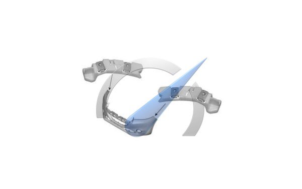 P208 Outer bumper bracket set left and right