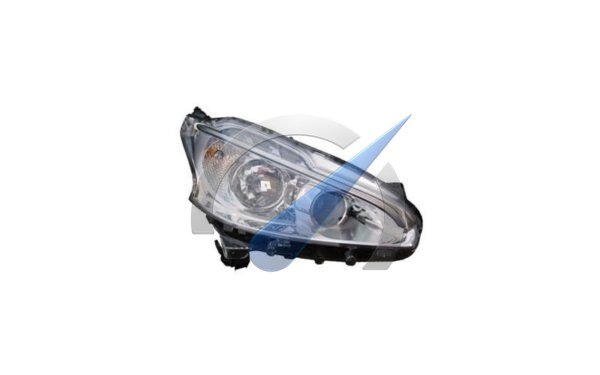 P208 Headlight right H7 + H7 daytime running light LED and electrically adjustable.