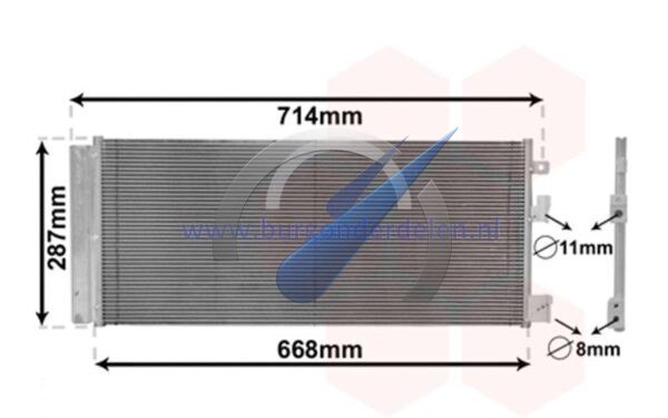 Corsa E Condenseur avec déshydrateur 1.0 / 1.4 turbo / 1.6 turbo / 1.4 ecotec / 1.3 CDTi