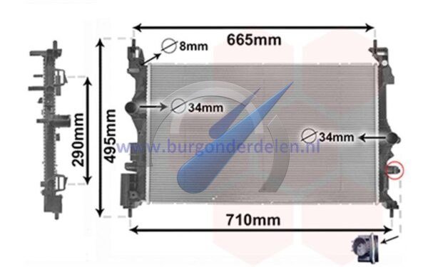 Corsa E Radiator petrol 1.4i / 1.4 Turbo