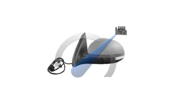 Electric exterior mirror, fully heated left, suitable for Tiguan