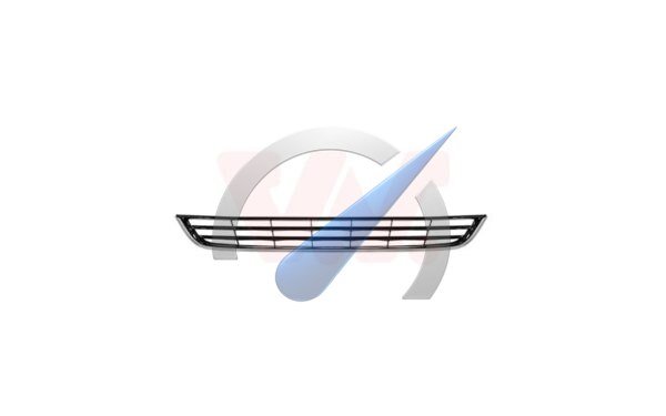 Fiesta 13-17 Bottom grille black / chrome