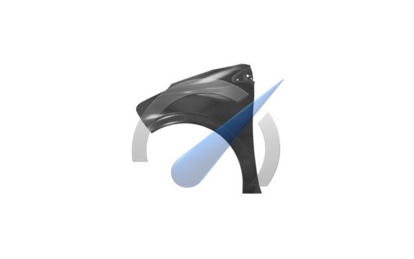 Aile avant gauche compatible avec Peugeot 208 2012-2020