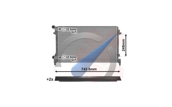 Petrol radiator suitable for Golf 7 2012-2017