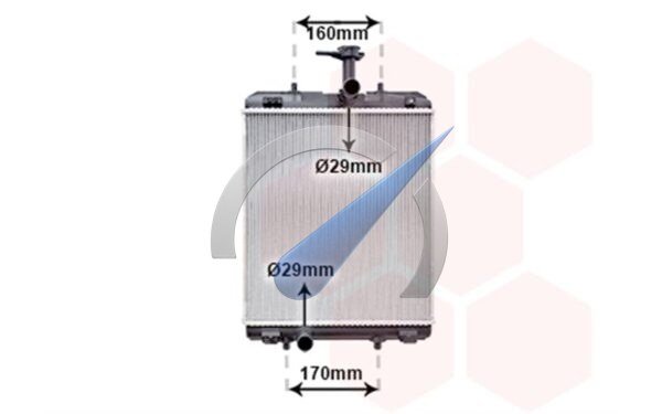 P108 Radiator petrol 1.0 VTi without air conditioning HD
