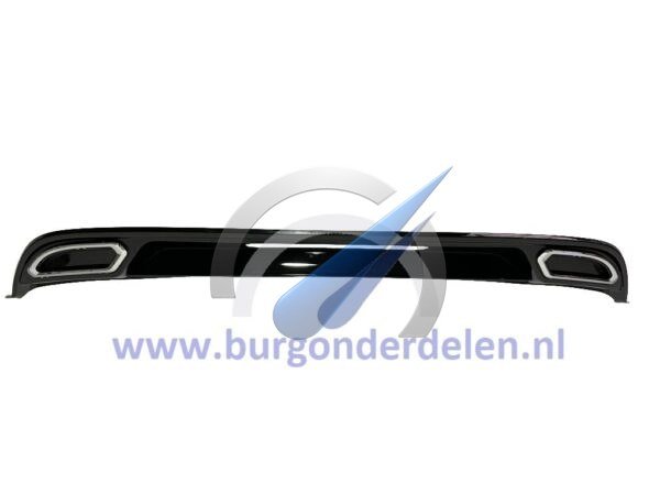 Diffuser hoogglans zwart met chroom geschikt voor Golf 7.5 R-line 2017-2020