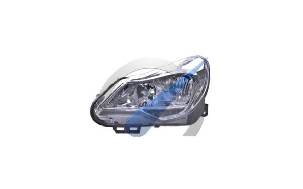 Corsa D up to 2013 Headlight left chrome H7 + H1
