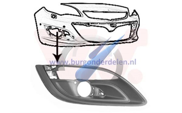 Astra J from 2013 Right fog light cover open