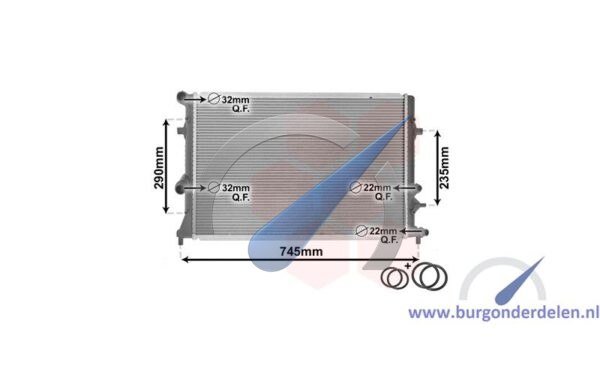 Radiator benzine ingebouwde hulpkoeler geschikt voor Golf 6 2009-2012