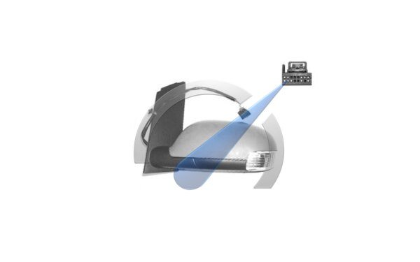 Power door mirror left aspherical heated suitable for Touran
