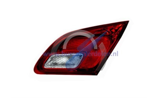 Astra J from 2013 Rear light glass inner right 5-door red / white smoked