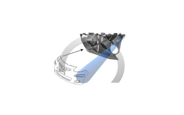 Aygo Bumper bracket right front outside
