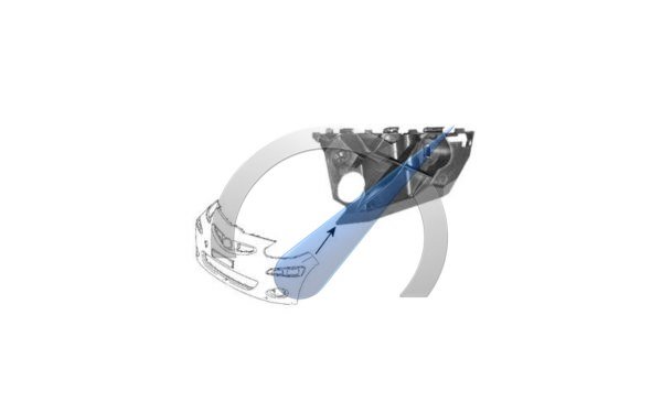 Aygo Bumper bracket left front outside