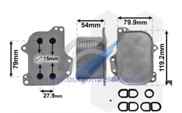 Engine oil cooler 1.6 TDi suitable for Polo/Golf/Leon/A3/Q3