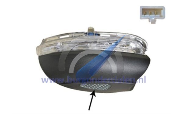 Side mirror light right with puddle light suitable for Golf 6 2008-2012