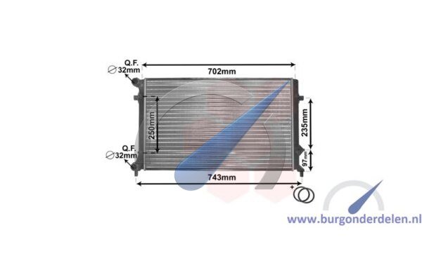 Radiator benzine MJ geschikt voor Golf 6 2009-2012