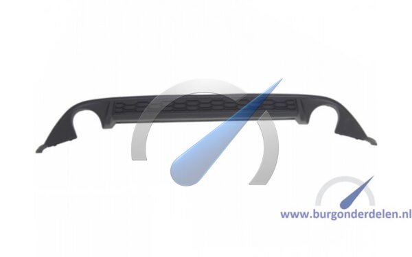 Diffuser with 2x exhaust holes, matte black, suitable for Golf 7 GTI 2012-2017