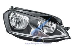 Koplamp rechts H7 + H15 met elekt. motor geschikt voor Golf 7 2012-2017