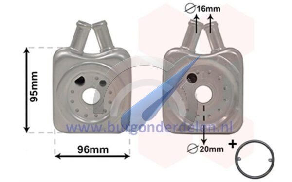 Oil cooler suitable for Passat 1.6 8V engine