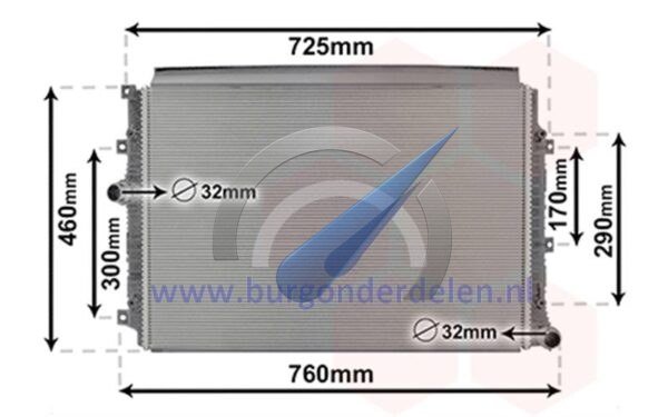 Radiador apto para Tiguan 1.4 TSi CZDB CZDA