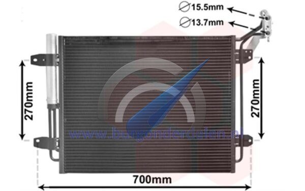 Condenser with dryer suitable for Tiguan