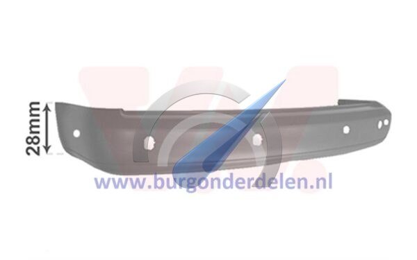 Caddy Achterbumper maxi primer met 6x PDC gaten geschikt voor Caddy 2010-2015