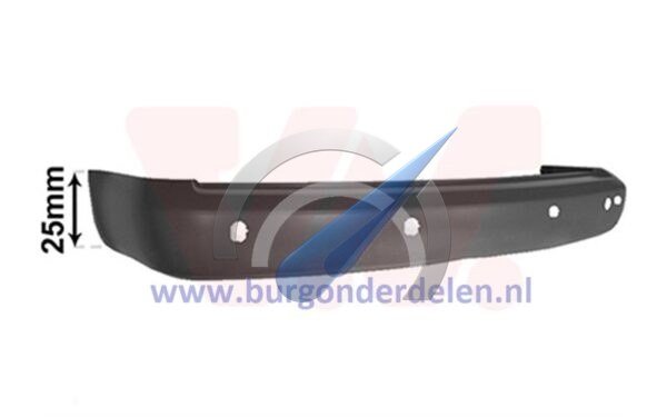 Black rear bumper with PDC suitable for Caddy 2010-2015