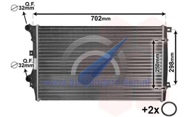 Radiator benzine MJ externe hulpkoeler geschikt voor Caddy/Golf/Touran/Tiguan/A3