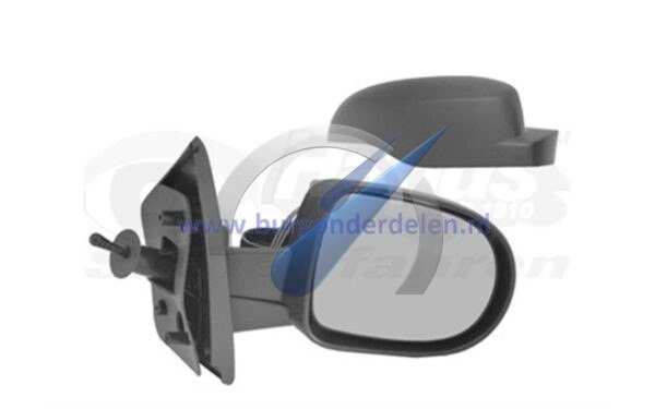 Twingo de febrero de 2010. Espejo retrovisor exterior derecho completamente negro.