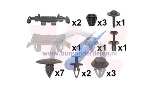 Kit de montaje del guardabarros delantero del Clio