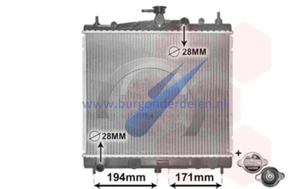 Clio Radiator bensin 1.2i MT / 1.4i / 1.6i uten klimaanlegg