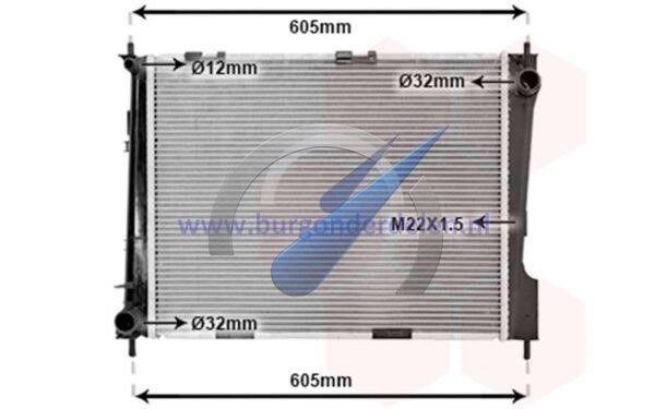 Clio Radiator essence diesel 1.2i AT MT / 1.4i / 1.6i / 1.5 DCi avec climatisation