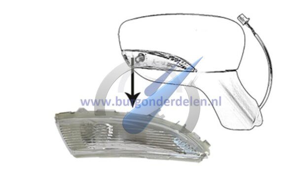Side light in right mirror Clio until 2016 Captur until 2017