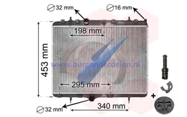 P207 Radiator petrol diesel Turbo